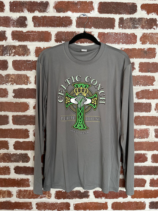 Celtic Conch Cross Dry-fit LS